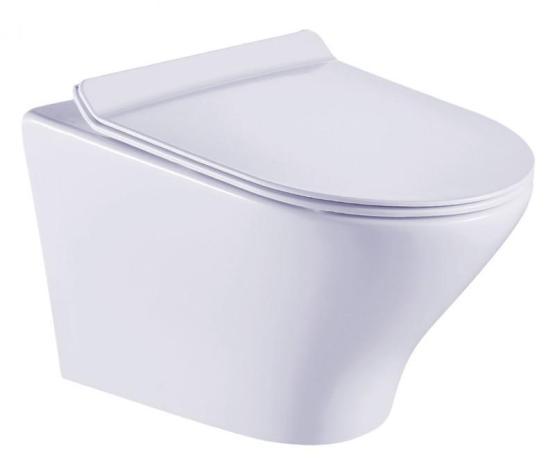 Унитаз подвесной ESBANO ASTER безободковый подвесной белый 495x365x315