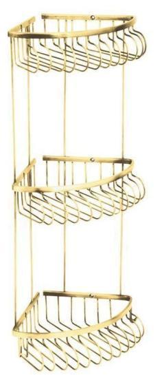 Угловая полка тройная Boheme Imperiale 10428 золото