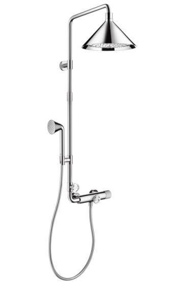 Axor Showers/Front 26020000 Душевая система Showerpipe с термостатом и верхним душем, дизайн Front