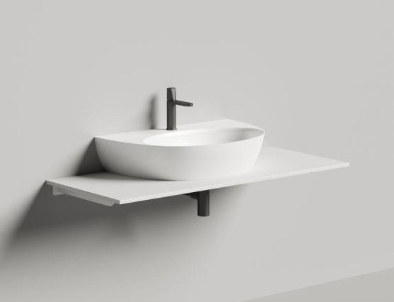 Раковина Salini ALDA WALL 03 S-Sense глянцевая 71x45 140313G накладная без отв.смесителя