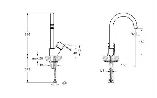Смеситель для раковины Vitra Win S однорычажный, хром A42578EXP