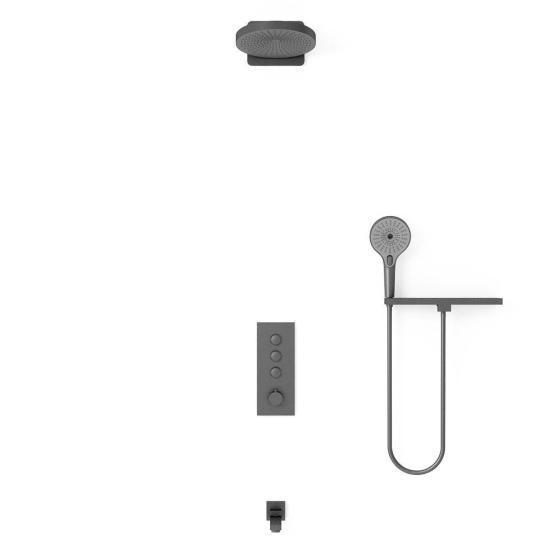 Душевой комплект Vincea Inspire VSFW-433TI1RGM встраиваемый, вороненая сталь