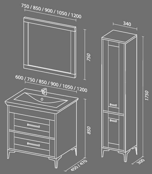 Пенал SANVIT Прованс 34 напольный Лиственница