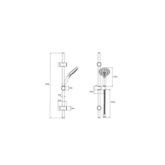 Душевой гарнитур Bien Hermes BD24031513 Черный