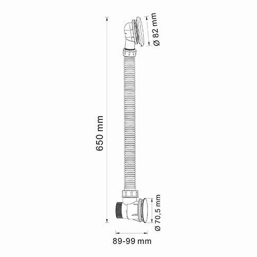 WasserKraft A055 Слив-перелив для ванны бронза