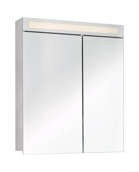 Зеркальный шкаф Dreja Uni 60 99.9001 с подсветкой цвет белый