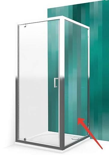 Боковая стенка Roltechnik LEGA LINE LLB/900 90 см профиль хром, стекло матовое