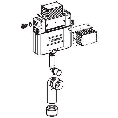 Бачок скрытого монтажа GEBERIT 109.050.00.1 для приставного унитаза