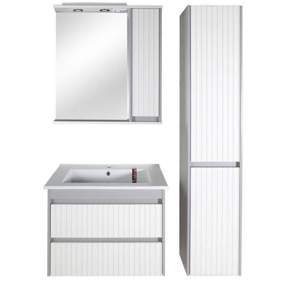 Тумба ASB-Mebel Мирано 75 Слоновая кость/Шиншилла серая