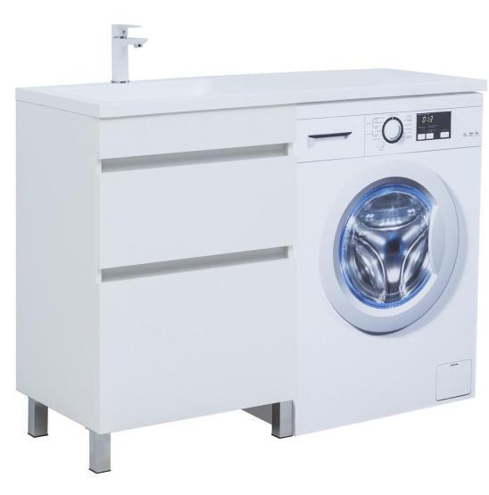 Тумба под раковину Aquanet Вега 58 белый глянец