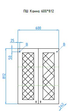 Подвесной шкаф Style Line Elfante Канна 60 с дверками