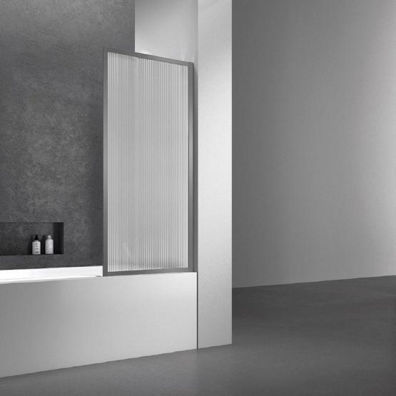 Душевая шторка Vincea VSB-41700FLGM, 700*1400, вороненая сталь, стекло рифленое