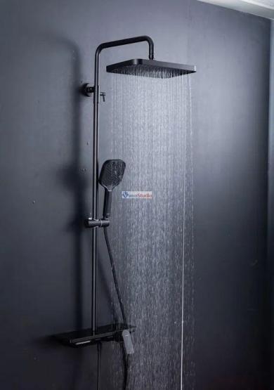 Душевая система Gappo G2496-16 черный матовый с изливом