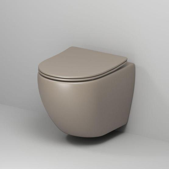 Унитаз Grossman GR-4455BRLMS Color (485*365*360) СВЕТЛО-КОРИЧНЕВЫЙ МАТОВЫЙ подвесной Безободковый