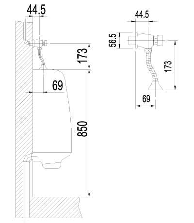 Смывное устройство Lemark Project LM4612C для писсуара