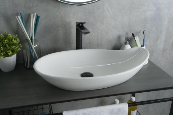 Раковина Gid N9052 65x38 на столешницу белая