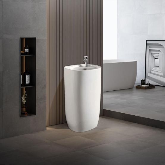 Раковина Vincea VBS-2P202, 500*460*880, напольная, цвет белый фарфор