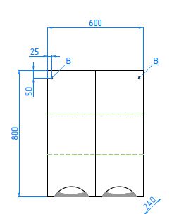 Подвесной шкаф Style Line Elfante Жасмин 60 с дверками