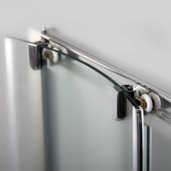 Душевой уголок Roltechnik PXR2N/1000 100x100 радиусный h-200 стекло прозрачное профиль хром