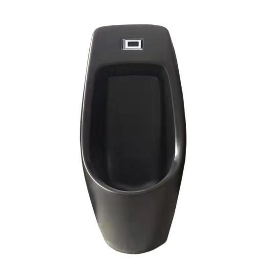 Писсуар настенный SantiLine SL-6002MB с встроенным инфрокрасным электронным смывом, черный матовый