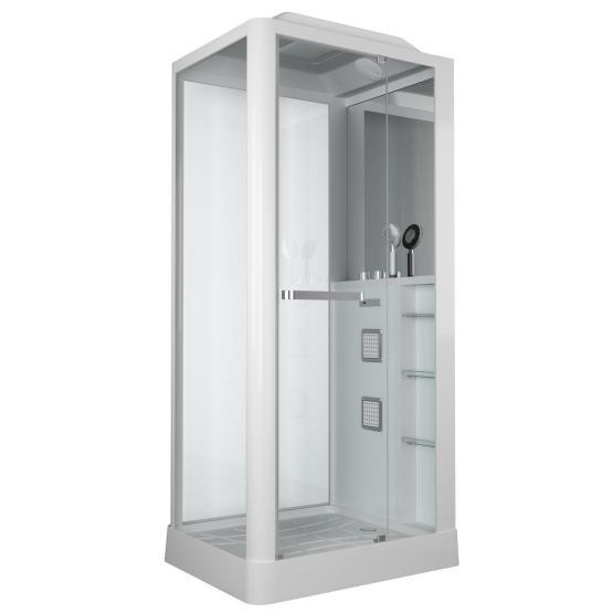 Душевая кабина GROSSMAN GR122 (80x100x225) гидромассажная с радио
