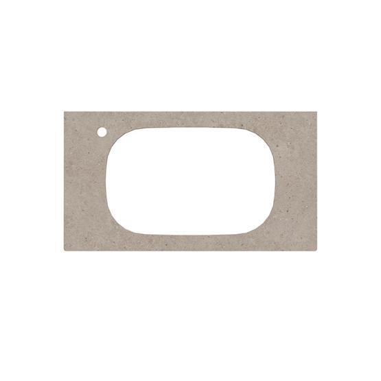 Kerama Marazzi Magica Столешница из керамогранита для встраиваемых раковин сверху Риккарди 90см, с 1 отв., цвет: бежевый матовый