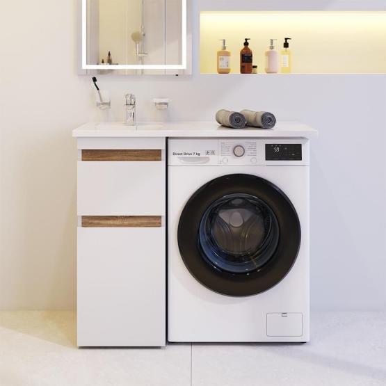 Тумба под раковину AM.PM X-Joy M85AFSX0402WG Белый, светлое дерево