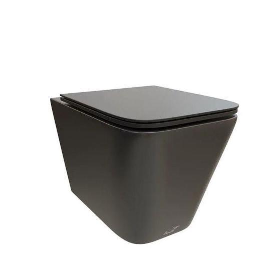 Унитаз Cerutti SPA MAIELLA Aria MB подвесной безободковый черный матовый CT9163 (500х350х320)