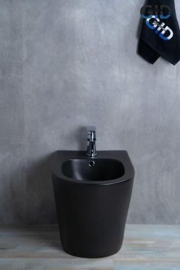 Биде Gid BDN-30BM 53 см напольное черный матовый