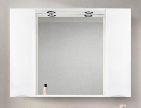 Шкаф Belbagno MARINO Bianco Lucido зеркальный подвесной с подсветкой MARINO-SPC-1200/750-2A-BL-P
