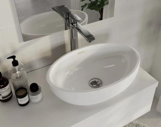 Раковина Sanita luxe Ringo на столешницу 530х340х150 мм RNGSLWB01C