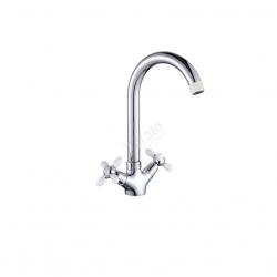 Смеситель Potato Р4471-7 для кухни, белый-хром