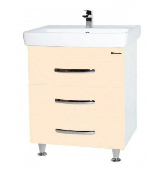 Тумба под раковину Bellezza Рокко 80 напольная с 3 ящ. (Тигода) бежевая