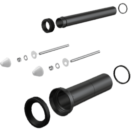 Комплект принадлежностей к унитазу с удлиненными деталями для людей с ограниченной физической активностью AlcaPlast M9000