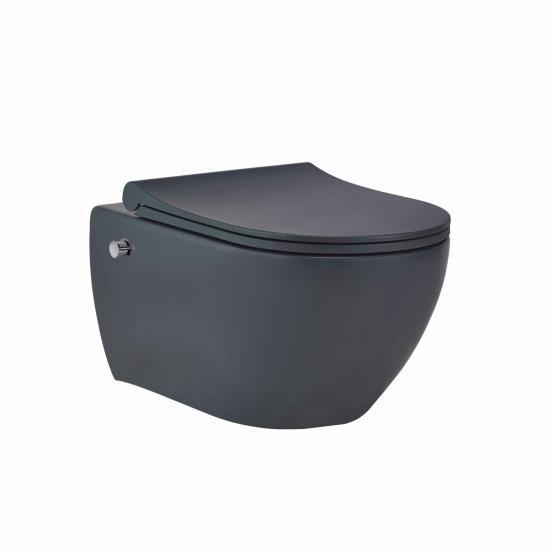 Унитаз beWash Bogen 88343670 подвесной безободковый смеситель с бидеткой черный сиденье микролифт