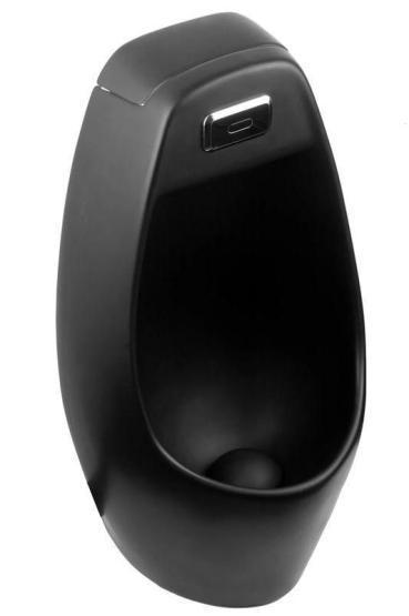 Писсуар сенсорный Gid Q9504bm подвесной выпуск горизонтальный Черный матовый