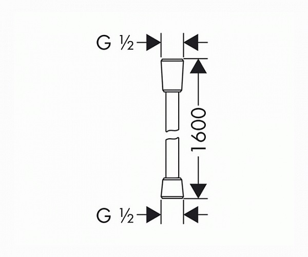 Душевой шланг Hansgrohe Axor Starck 1,60 м 28286000 хром