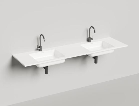 Раковина Salini ONDA 180 S-Stone матовая 180x50 1402202M столешница без отв.смесителя