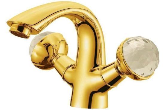 Смеситель для раковины Boheme Imperiale Presente золото/Swarovski 331