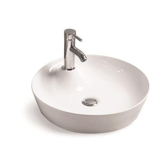 Раковина SantiLine SL-1066 43x43 на столешницу керамическая Белый