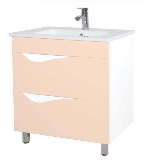 Тумба под раковину Bellezza Эйфория 60 напольная с 2 ящ. (Оскар) бежевая