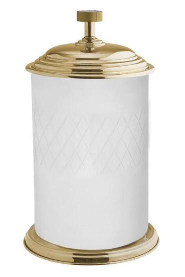 Ведро для мусора стекло Boheme Royal Cristal 10934-G-B золото с черными кристаллами