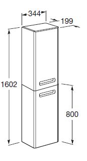 Шкаф-колонна Roca Gap ZRU9302747 34 левый фиолетовый