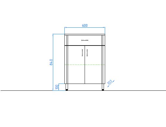 Комод для ванной Style Line Эко Стандарт 60 (1 ящ.) напольный с ящиком