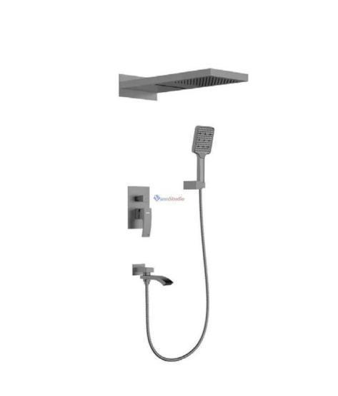 Душевая система Gappo G7107-79 встраиваемая 3-функции оружейная сталь с изливом