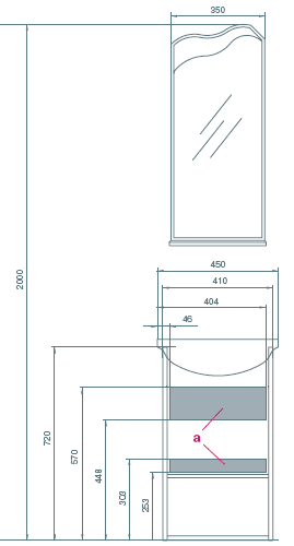 Тумба под раковину Акватон Колибри 45 см цвет белый