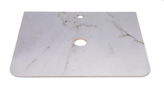 Столешница керамогранит под тумбу Атлантика 60 ID01, цвет белый глянцевый мрамор