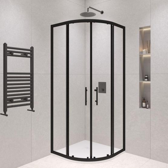 Душевой уголок RGW PA-51B Passage 90x90 Черный матовый прозрачное