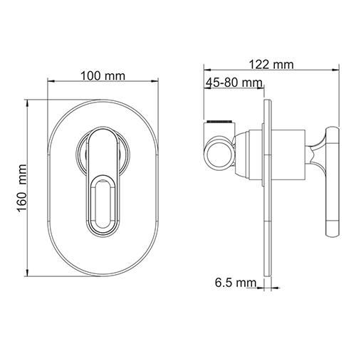 Смеситель Wasserkraft Kammel 1851 для душа