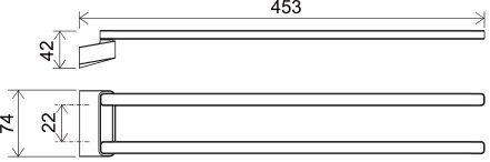 Полотенцедержатель Ravak 10° TD 340.00 X07P328 (поворотный), 42 см